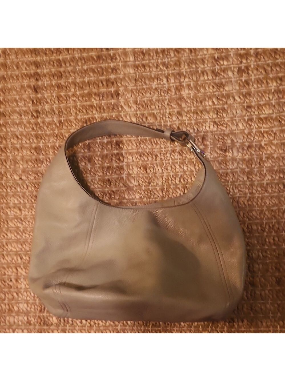 Michael Kors Grey Hobo Bag Soft Pebbled Large Spacious Leather Crescent
